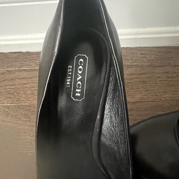 Coach black leather heels with studs - Picture 4 of 5